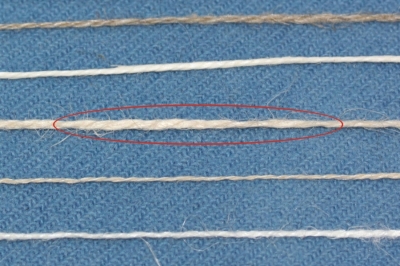 thicker two-ply organic linen yarn, goldbeige