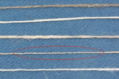 two-ply linen yarn, goldbeige