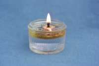 set of oil light (round swimmer), glass container and lid