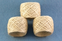 two-ply linen yarn, goldbeige