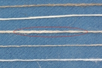 thicker two-ply organic linen yarn, goldbeige